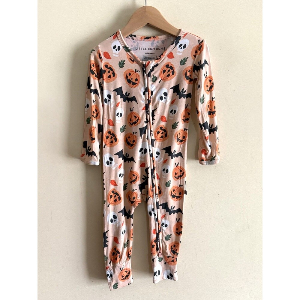Little Bum Bums Halloween Bamboo Zip Up Romper Size 18-24 Months